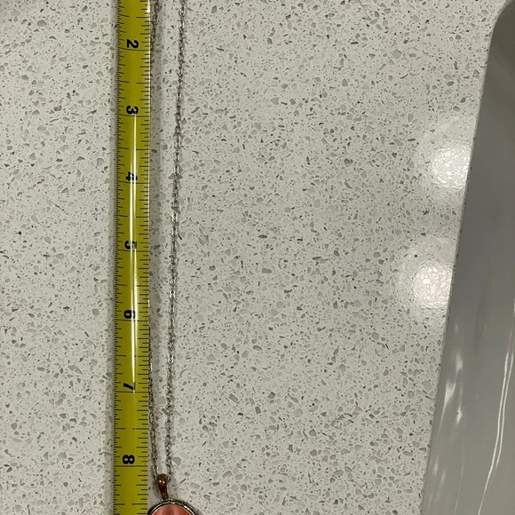 Pink Silver Gemstone Charm Chakra Necklace Amulet Charm - Picture 5 of 5